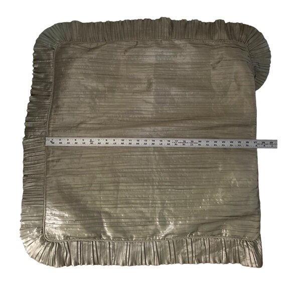 Croscill Home Green Decorative Throw Pillow Shams With Pleated Ruffle Ed… - Picture 10 of 11